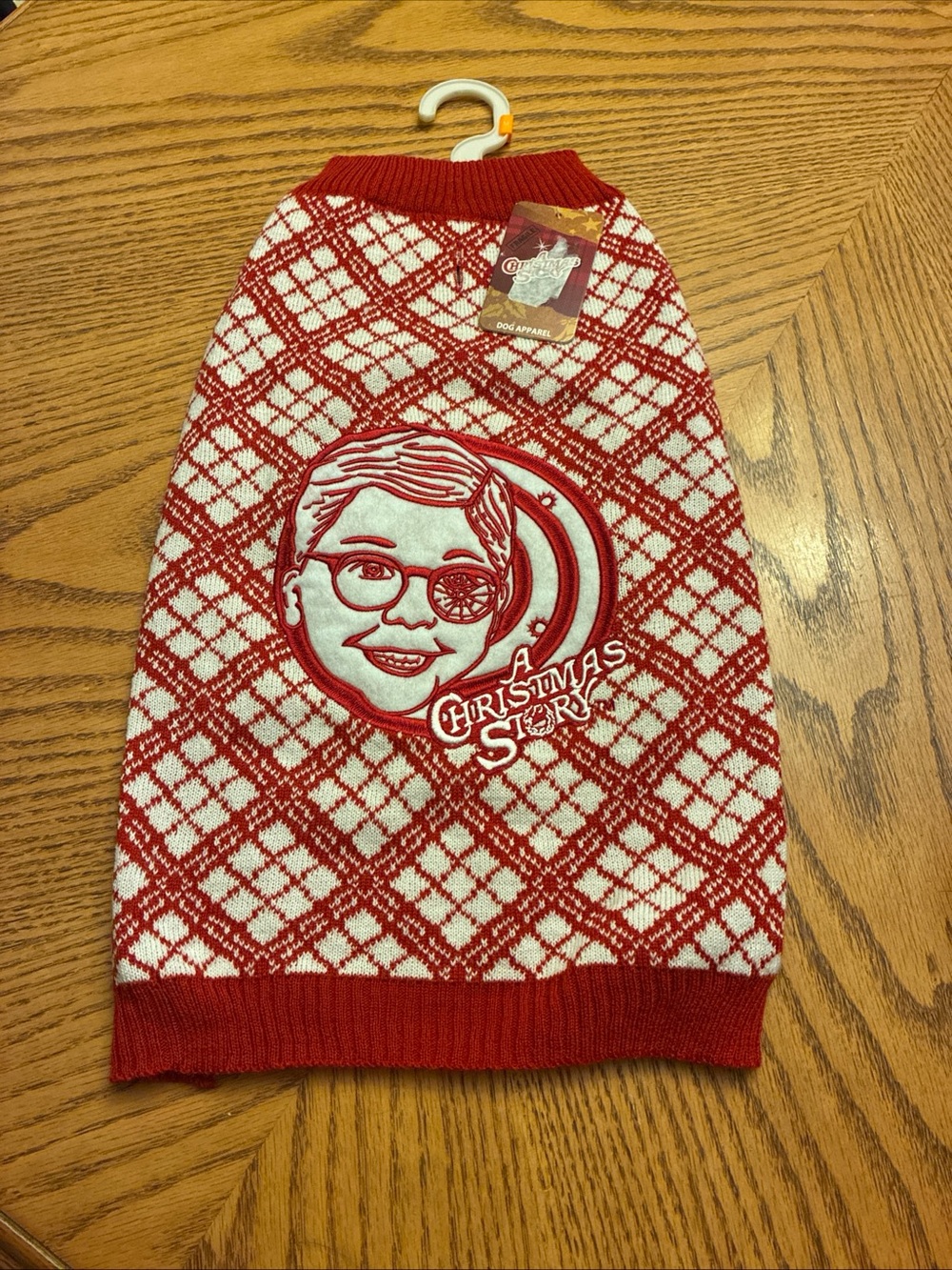 A Christmas Story Red & White Knit Sweater for Pets size medium